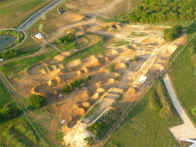 Vue aérienne du mountainboardpark de Compiègne