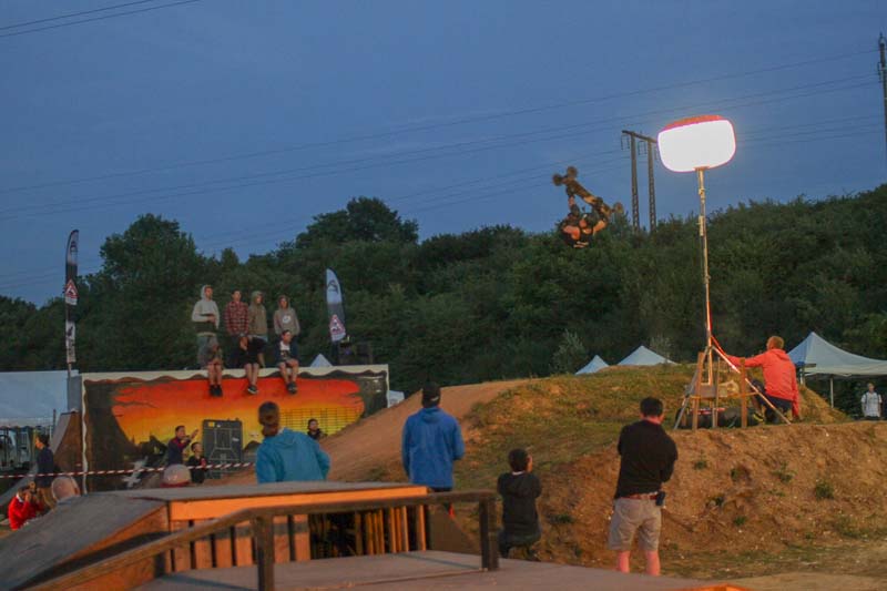 Matt Brind riding the freestyle course